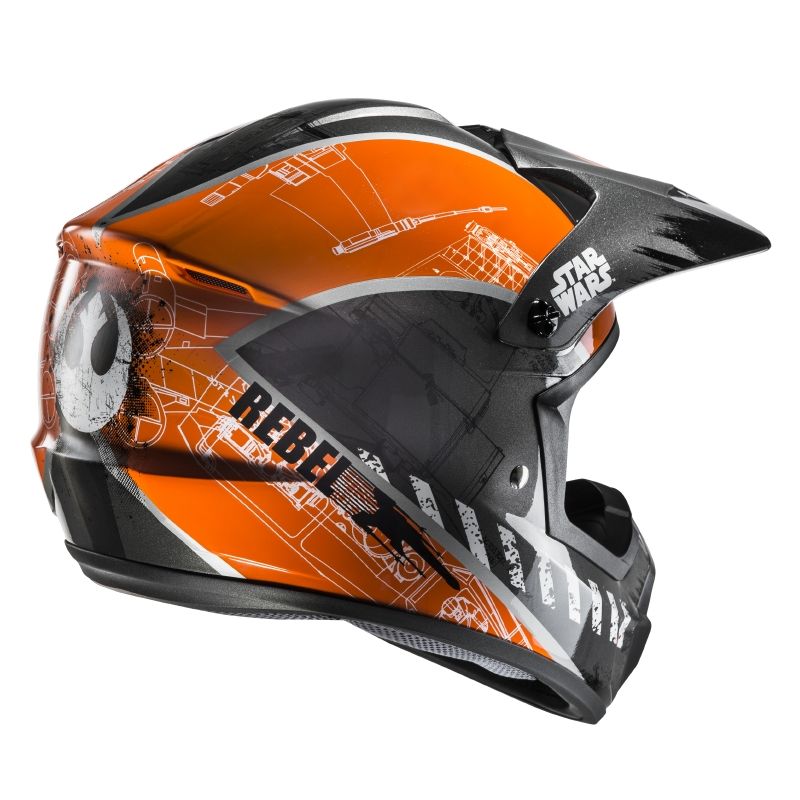 KASK HJC CS-MX II REBEL X-WING STAR WARS SILVER/ORANGE