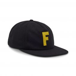 CZAPKA Z DASZKIEM FOX BIG F ADJUSTABLE WOOL BLACK