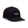 CZAPKA Z DASZKIEM FOX WORDMARK ADJUSTABLE BLACK/WHITE