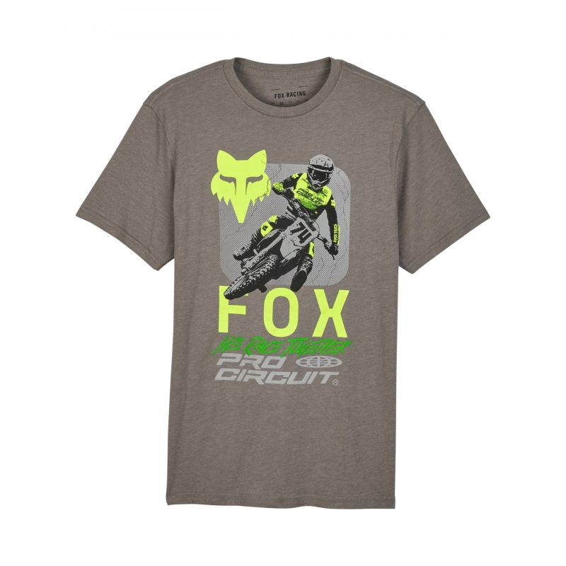 T-SHIRT FOX X PRO CIRCUIT PREM SS TEE HEATHER GRAPHITE