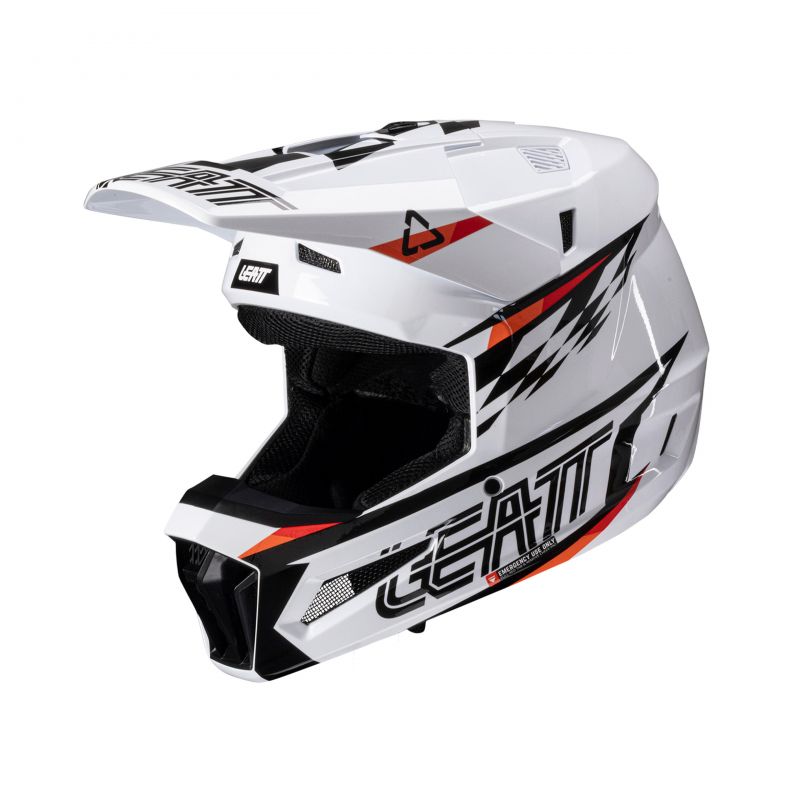 KASK Z GOGLAMI LEATT KIT MOTO 3.5 JUNIOR V25 (51-52CM) WHITE