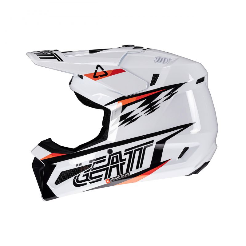 KASK Z GOGLAMI LEATT KIT MOTO 3.5 JUNIOR V25 (51-52CM) WHITE