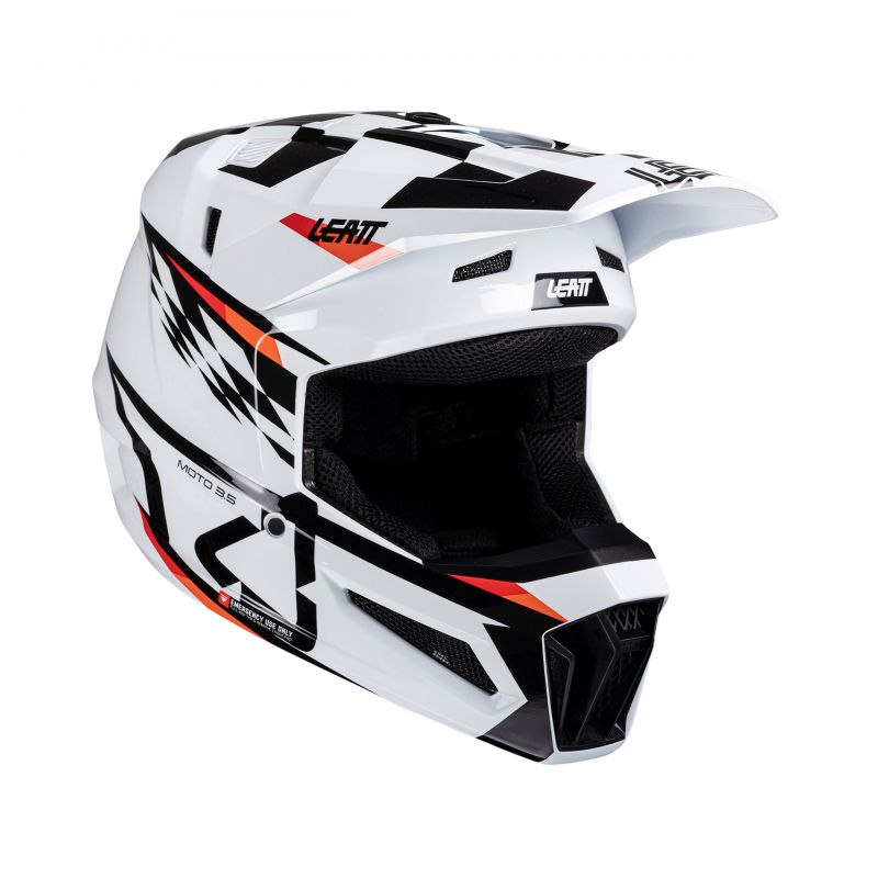 KASK Z GOGLAMI LEATT KIT MOTO 3.5 JUNIOR V25 (51-52CM) WHITE