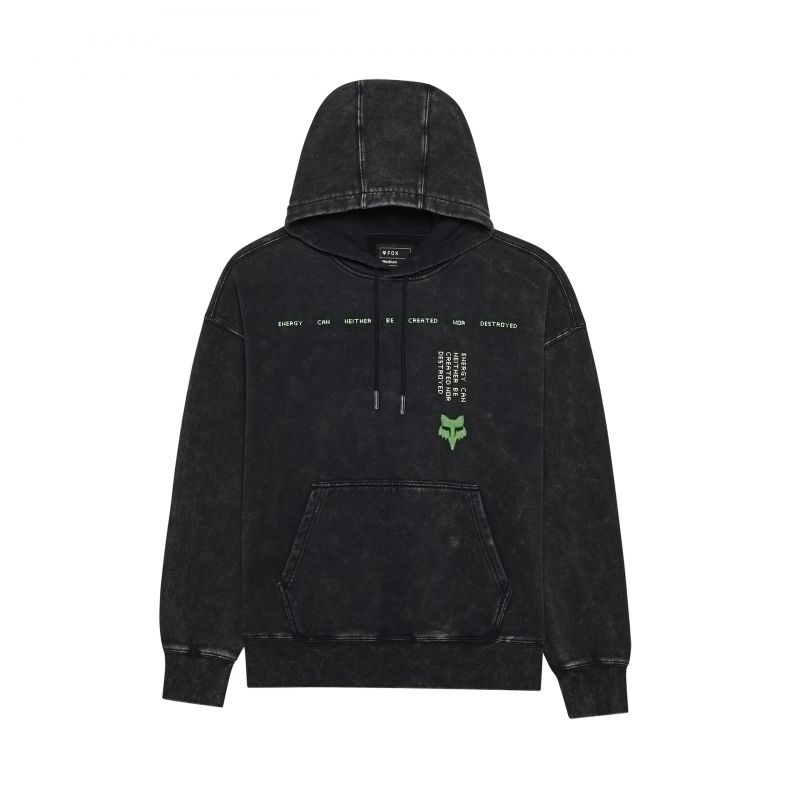 BLUZA Z KAPTUREM FOX THROTTLE OVERSIZED FLC PO BLACK
