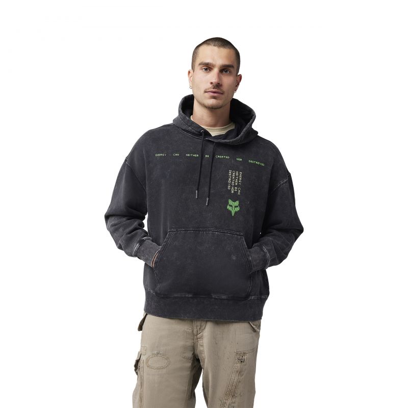 BLUZA Z KAPTUREM FOX THROTTLE OVERSIZED FLC PO BLACK