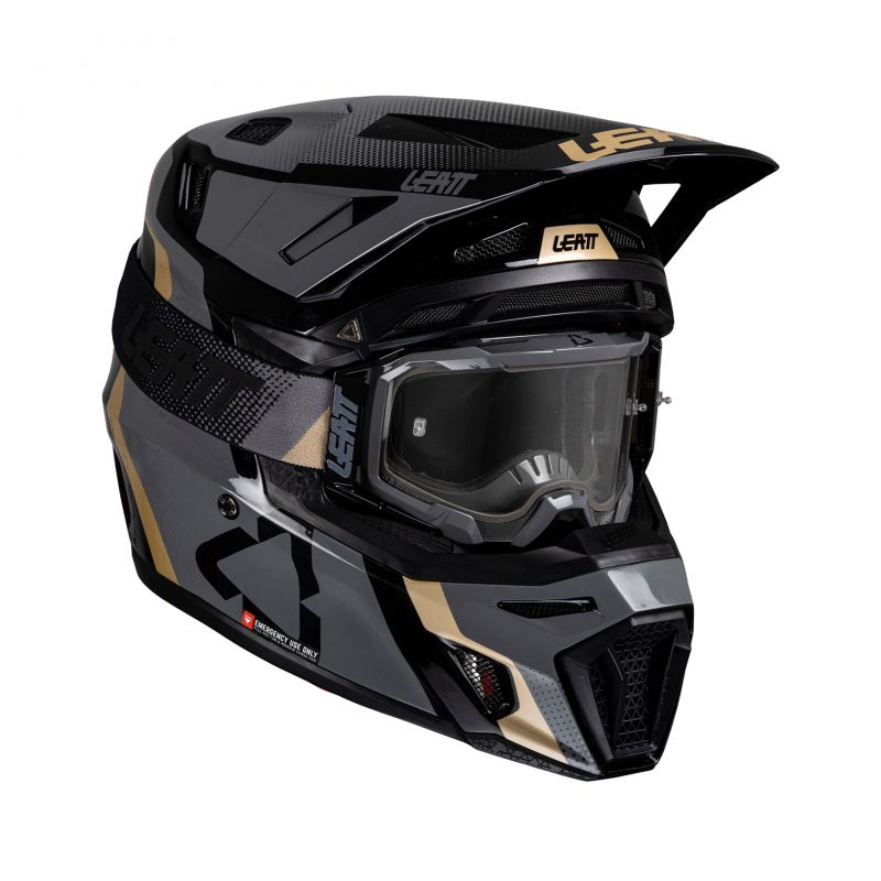 KASK Z GOGLAMI LEATT KIT MOTO 8.5 V25 BLACK (57-58CM)