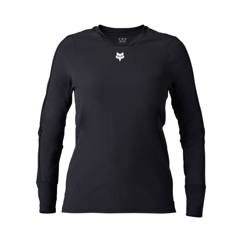 Koszulka Rowerowa Z Długim Rękawem Fox Lady Defend Thermal Black