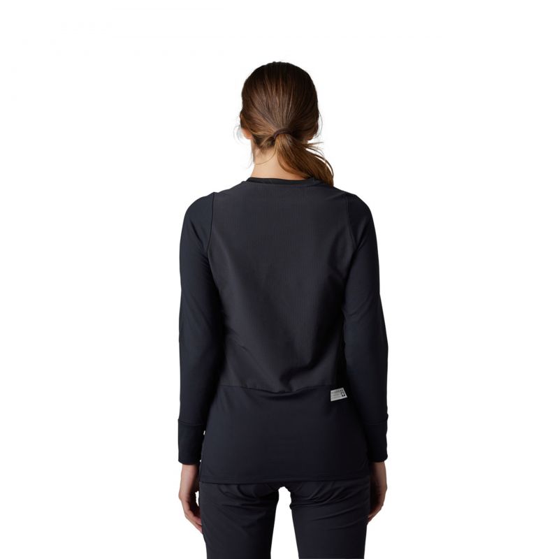 Koszulka Rowerowa Z Długim Rękawem Fox Lady Defend Thermal Black