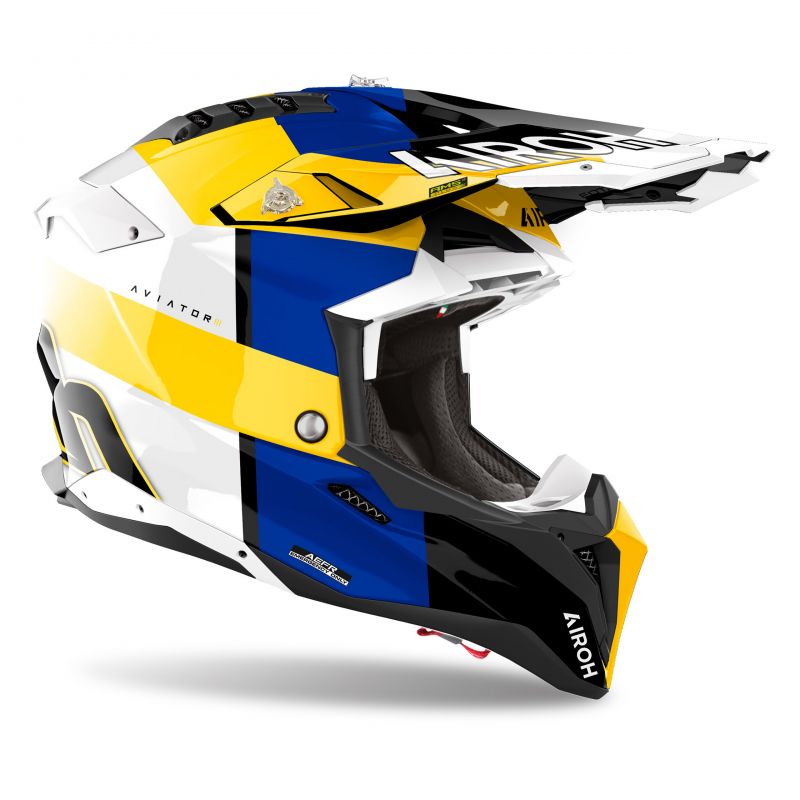 Kask Airoh Aviator 3 Monarch Blue Yellow Gloss