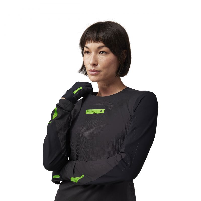 Koszulka Rowerowa Z Długim Rękawem Fox Lady Rawtec Black