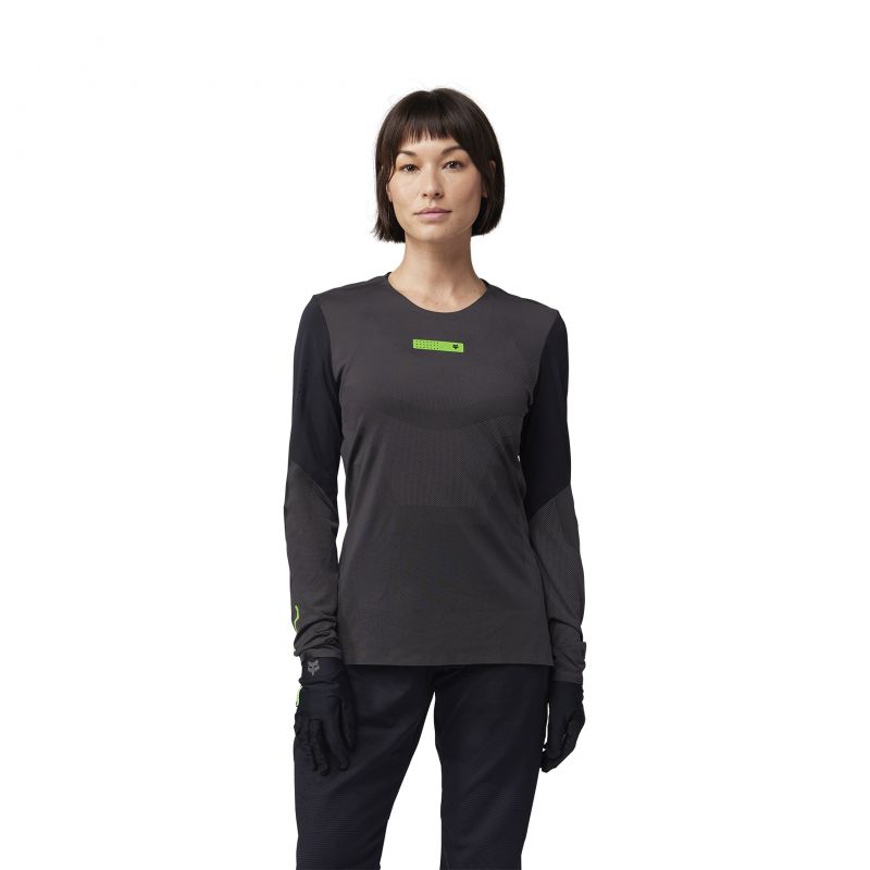 Koszulka Rowerowa Z Długim Rękawem Fox Lady Rawtec Black