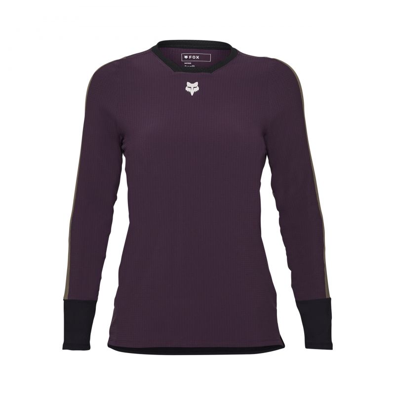 Koszulka Rowerowa Z Długim Rękawem Fox Lady Defend Thermal Dark Purple