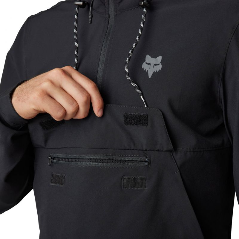Bluza Rowerowa Z Kapturem Fox Ranger Wind Pullover Black