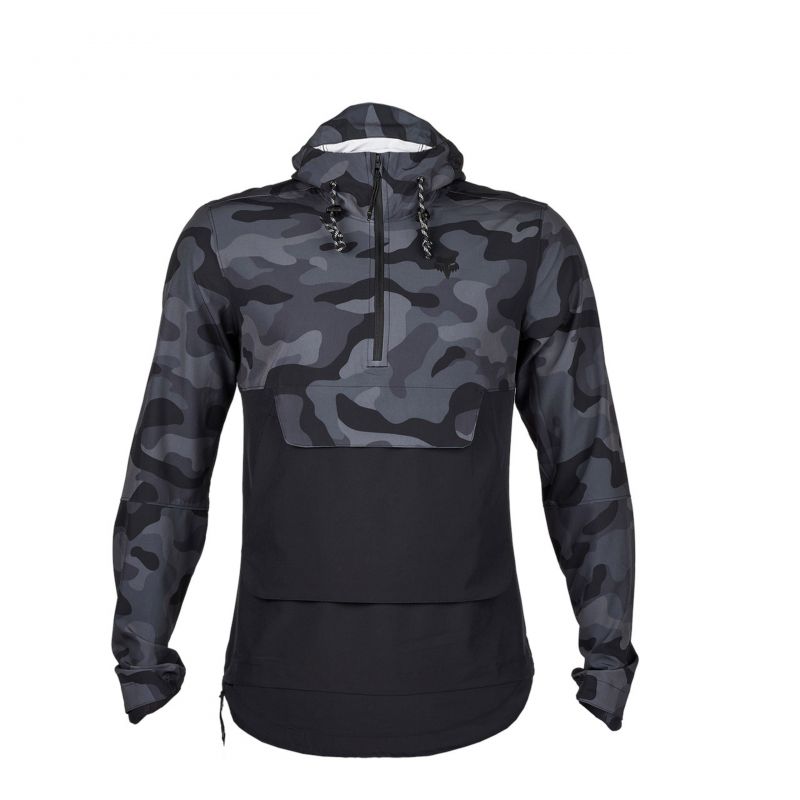 Bluza Rowerowa Z Kapturem Fox Ranger Wind Pullover Black Camo