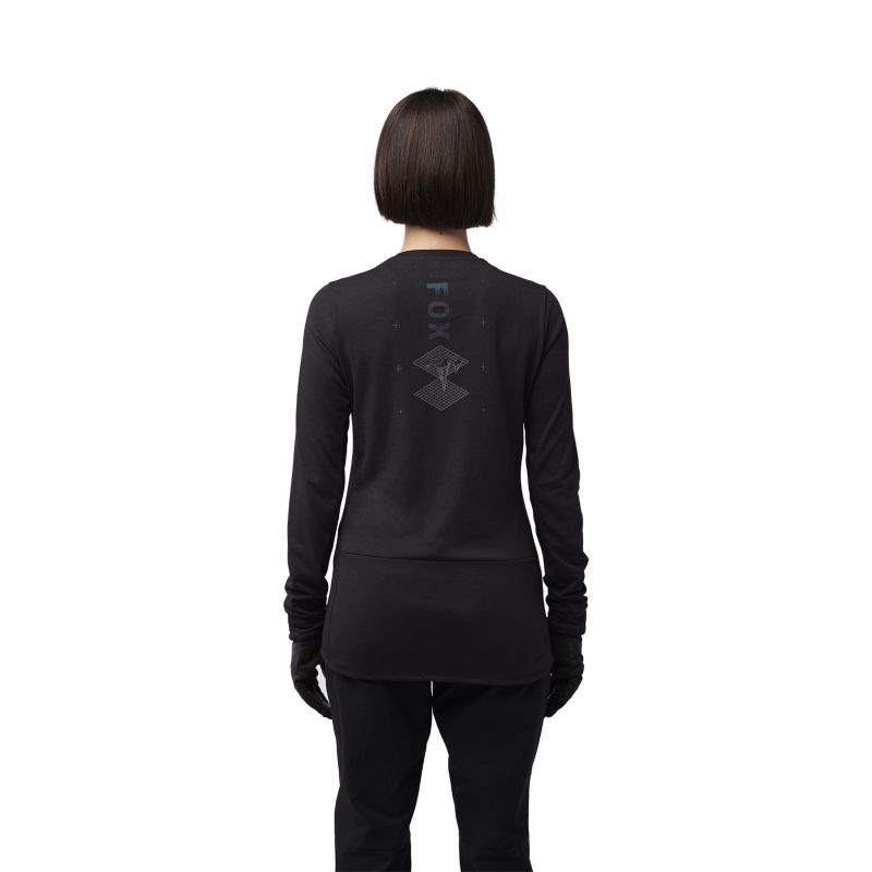 Koszulka Rowerowa Z Długim Rękawem Fox Lady Ranger Dr Md Lunar Black