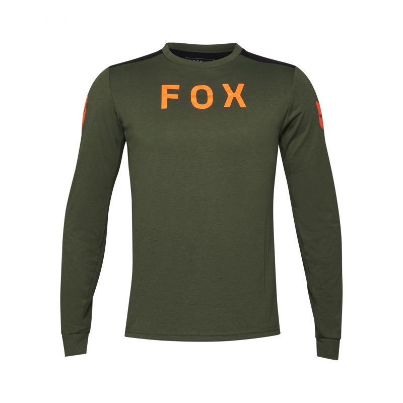 Koszulka Rowerowa Z Długim Rękawem Fox Ranger Dr Aviation Dark Sage