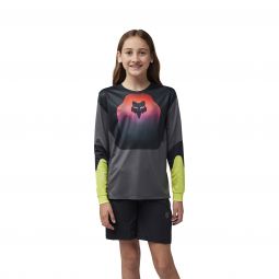 Koszulka Rowerowa Z Długim Rękawem Fox Junior Ranger Revise Black/Pink