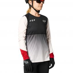 Koszulka Rowerowa Fox Lady Z Długim Rękawem Flexair Black/Pink