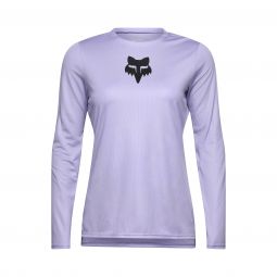Koszulka Rowerowa Z Długim Rękawem Fox Lady Ranger Head Lilac