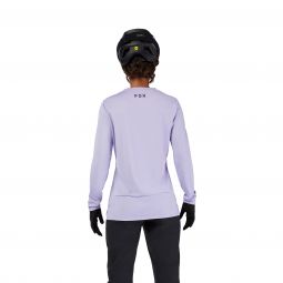 Koszulka Rowerowa Z Długim Rękawem Fox Lady Ranger Head Lilac