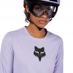 Koszulka Rowerowa Z Długim Rękawem Fox Lady Ranger Head Lilac