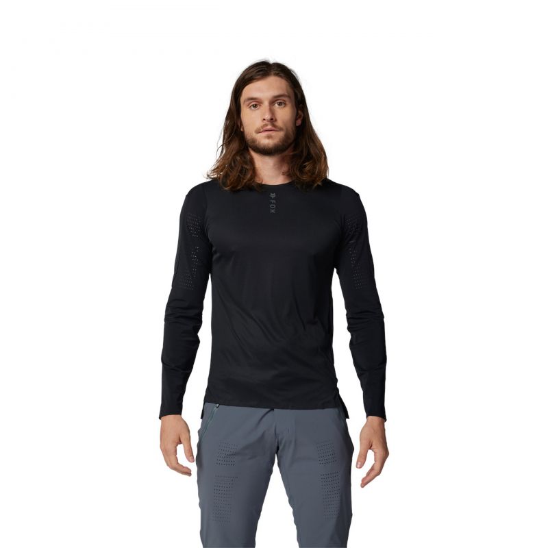 Koszulka Rowerowa Z Długim Rękawem Fox Flexair Pro Black