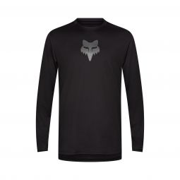 Koszulka Rowerowa Z Długim Rękawem Fox Ranger Head Black
