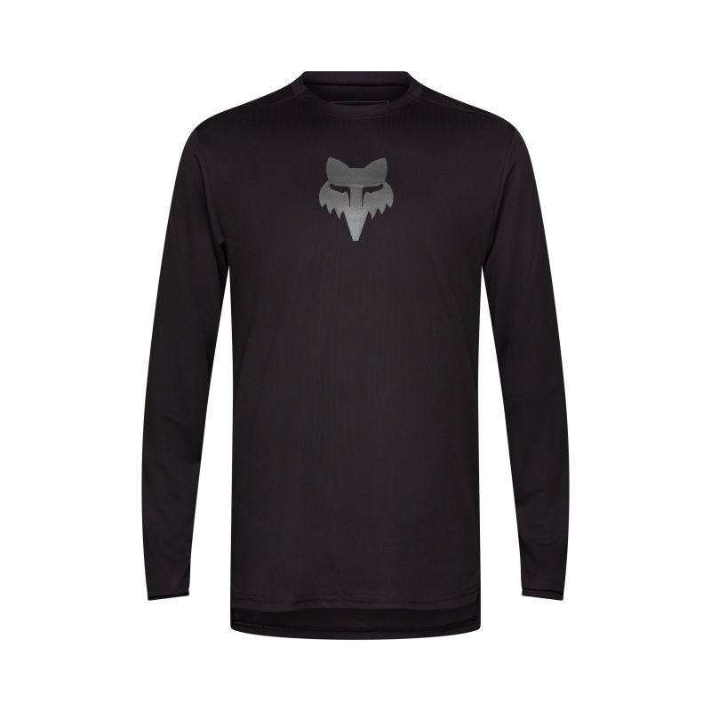 Koszulka Rowerowa Z Długim Rękawem Fox Ranger Head Black