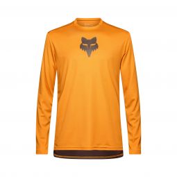 Koszulka Rowerowa Z Długim Rękawem Fox Ranger Head Caramel