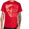 T-Shirt Fox Image Skull Prem Cardinal