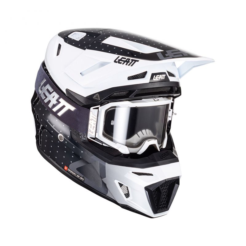 Kask Z Goglami Leatt Kit Moto 8.5 V24 Black/White (61-62Cm)