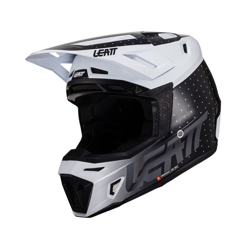 Kask Z Goglami Leatt Kit Moto 8.5 V24 Black/White (61-62Cm)