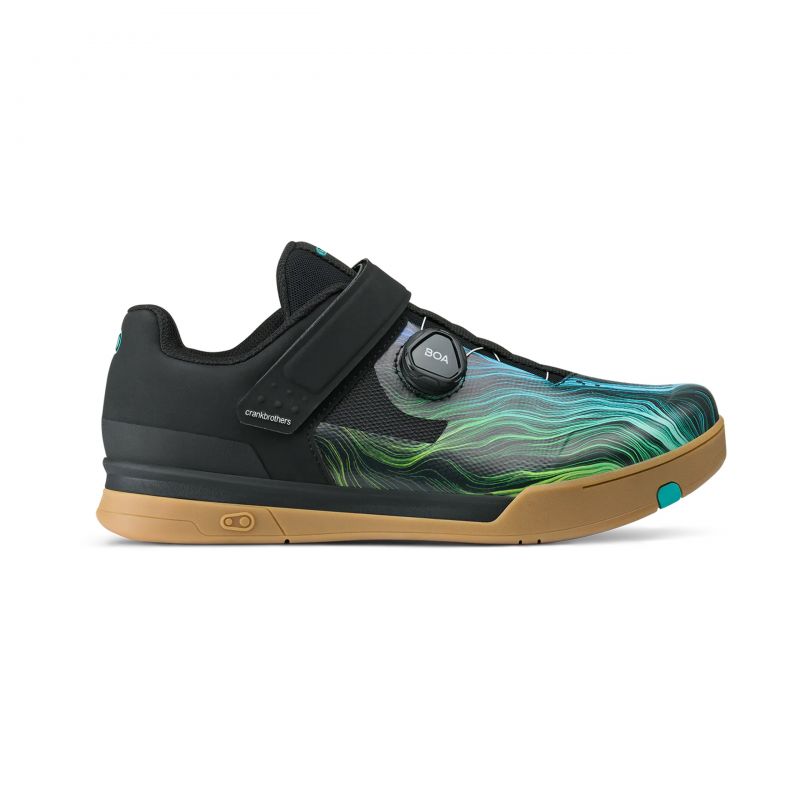 Buty Crankbrothers Mallet Boa Black/Blue Swirl - Gum Outsole 11 (44,5 Eu)
