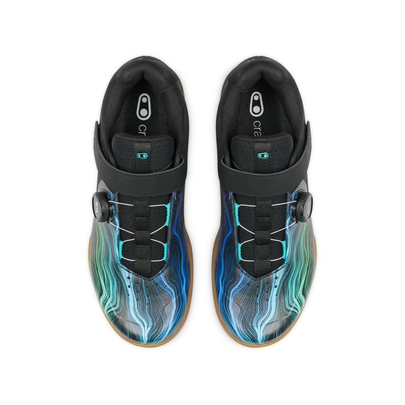 Buty Crankbrothers Mallet Boa Black/Blue Swirl - Gum Outsole 11 (44,5 Eu)