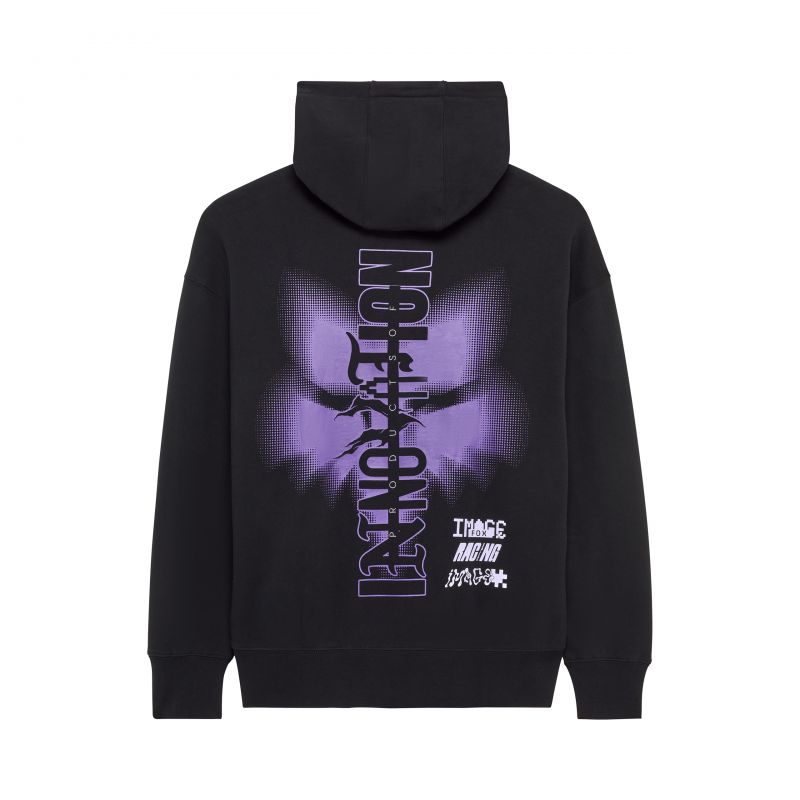 Bluza Z Kapturem Fox Image Phantom Oversized Fleece Po Black