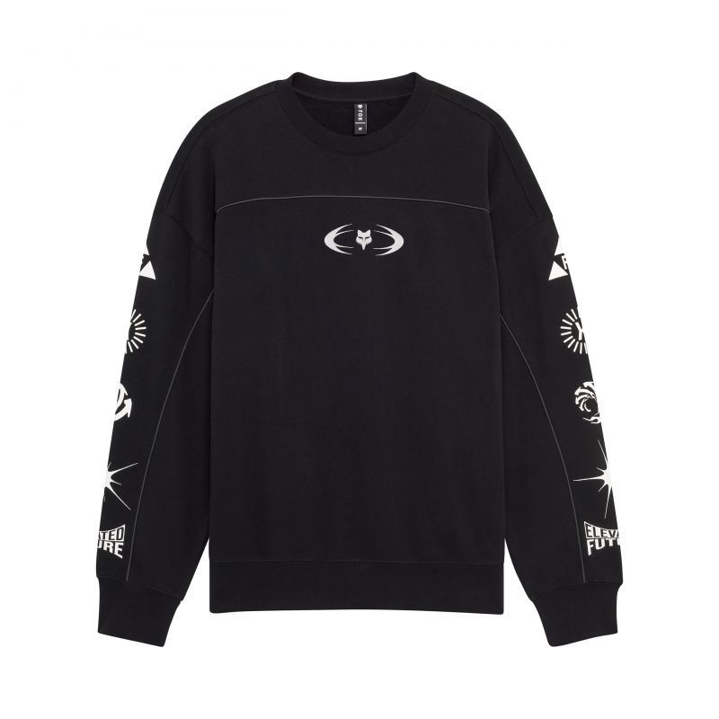 Bluza Fox Image Cosmo Oversized Fleece Crew Black
