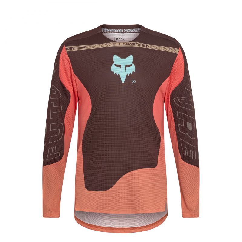 Koszulka Rowerowa Z Długim Rękawem Fox Flexair Elevated Cocoa