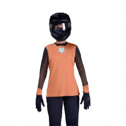 Koszulka Rowerowa Z Długim Rękawem Fox Lady Defend Elevated Coral