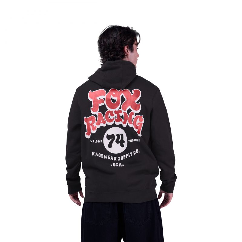 Bluza Z Kapturem Fox Racewear Fleece Po Black