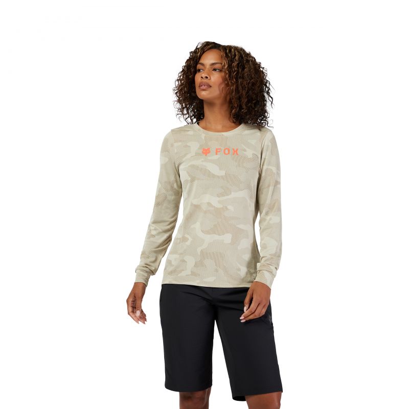 Koszulka Rowerowa Z Długim Rękawem Fox Lady Ranger Tru Dri Cream