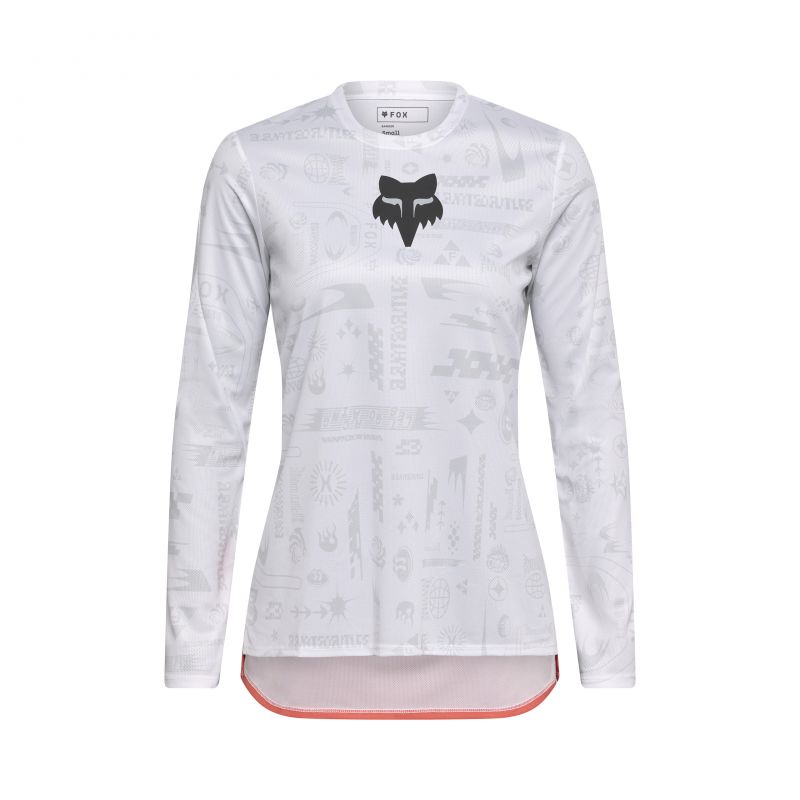 Koszulka Rowerowa Z Długim Rękawem Fox Lady Ranger Lunar Se White