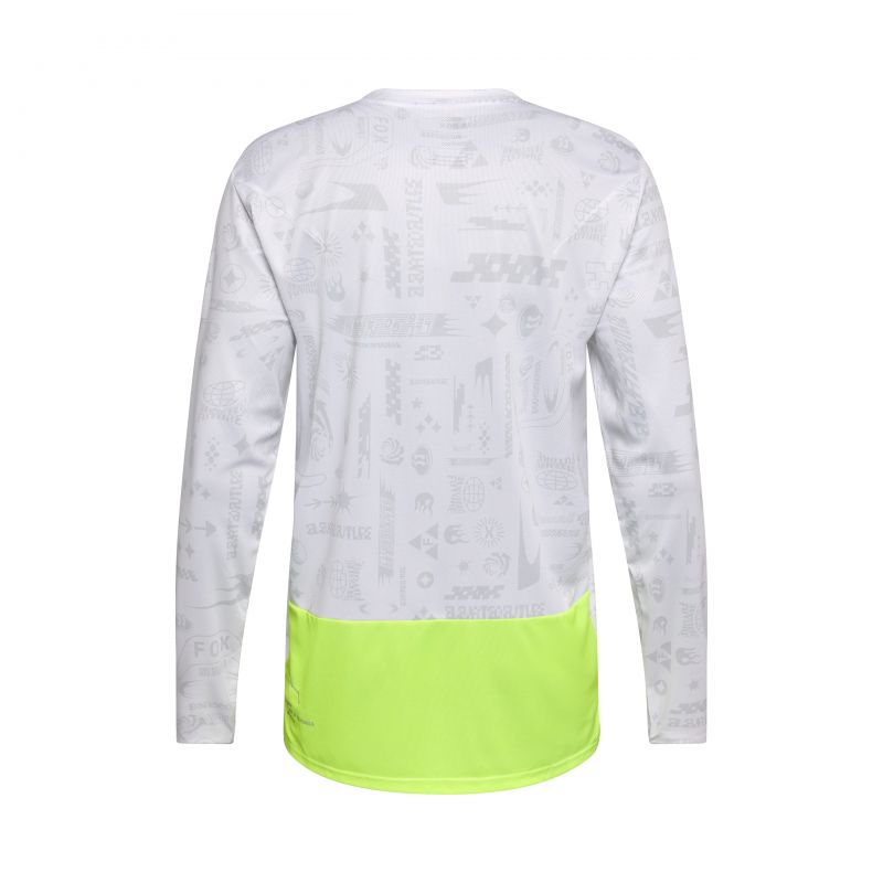 Koszulka Rowerowa Z Długim Rękawem Fox Ranger Lunar Se White