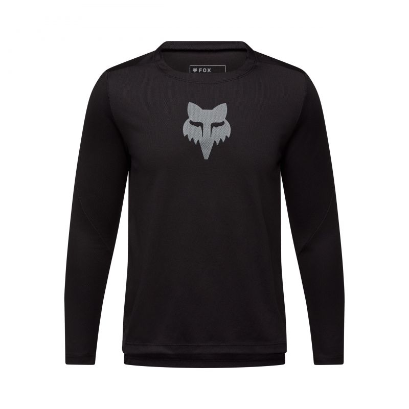 Koszulka Rowerowa Z Długim Rękawem Fox Junior Ranger Head Black