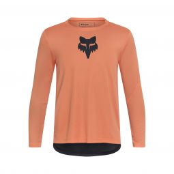 Koszulka Rowerowa Z Długim Rękawem Fox Junior Ranger Head Coral