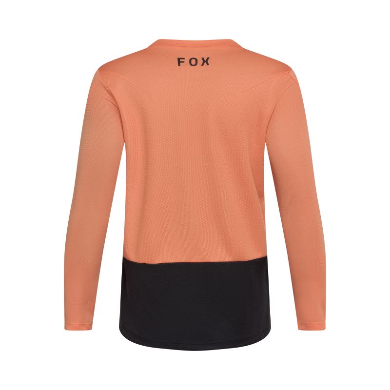 Koszulka Rowerowa Z Długim Rękawem Fox Junior Ranger Head Coral