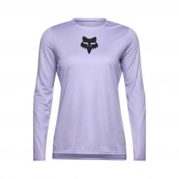 Koszulka Rowerowa Z Długim Rękawem Fox Lady Ranger Head Lilac