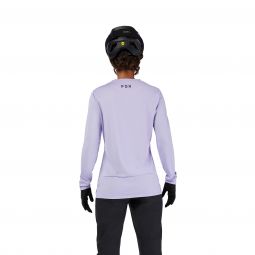 Koszulka Rowerowa Z Długim Rękawem Fox Lady Ranger Head Lilac