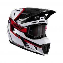 Kask Z Goglami Leatt Kit Moto 7.5 V26 White/Red (57-58Cm)