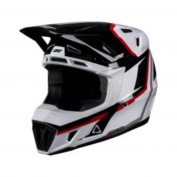 Kask Z Goglami Leatt Kit Moto 7.5 V26 White/Red (57-58Cm)