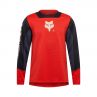 Koszulka Rowerowa Z Długim Rękawem Fox Junior Defend Elevated Fluo Red
